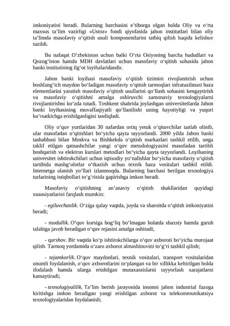 Masofaviy ta’lim 2