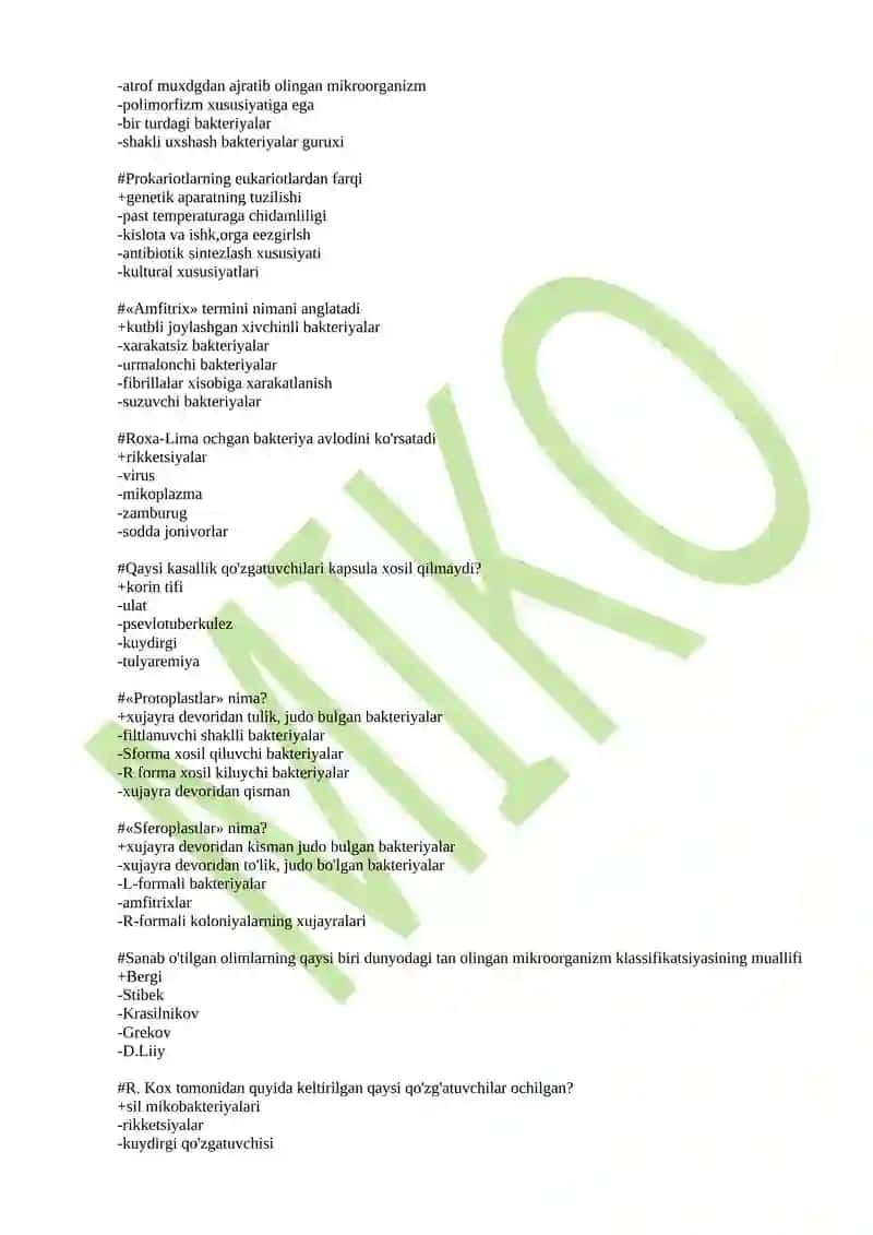 Paster davri mikrobiologiya rivojlanishi 2