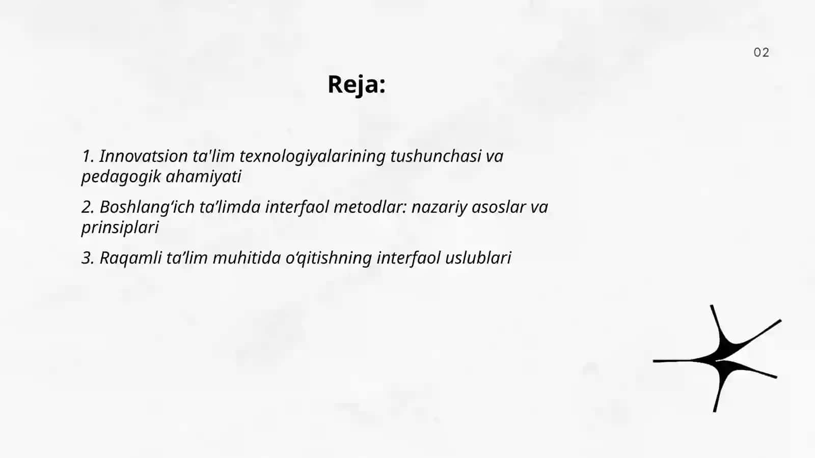 Innovatsion ta'lim texnologiyalari tushunchasi va Boshlangʻich taʼlimda interfaol metodlar qoʻllanilishi 2