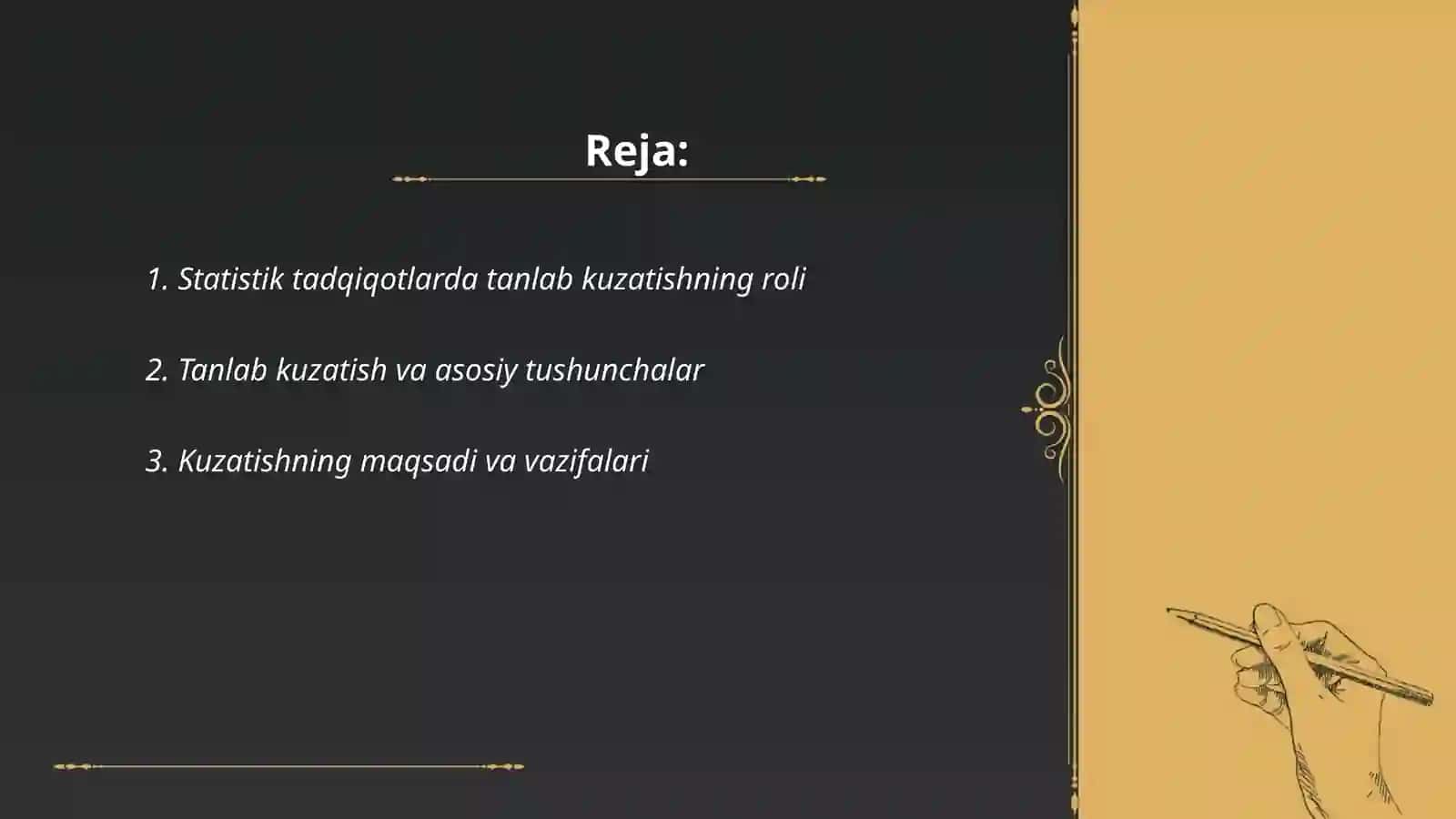 Statistik tadqiqotlarda tanlab kuzatishning qollanilishi 2