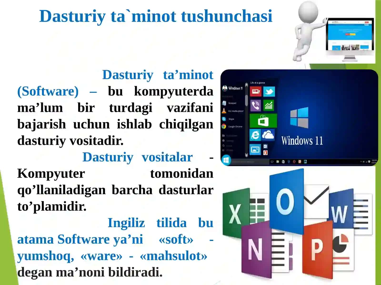 Dasturiy ta'minot vauning rivojlanib borshtendensiyalari. Zamonaviy Operatsion tizimlarning tasnifi 2