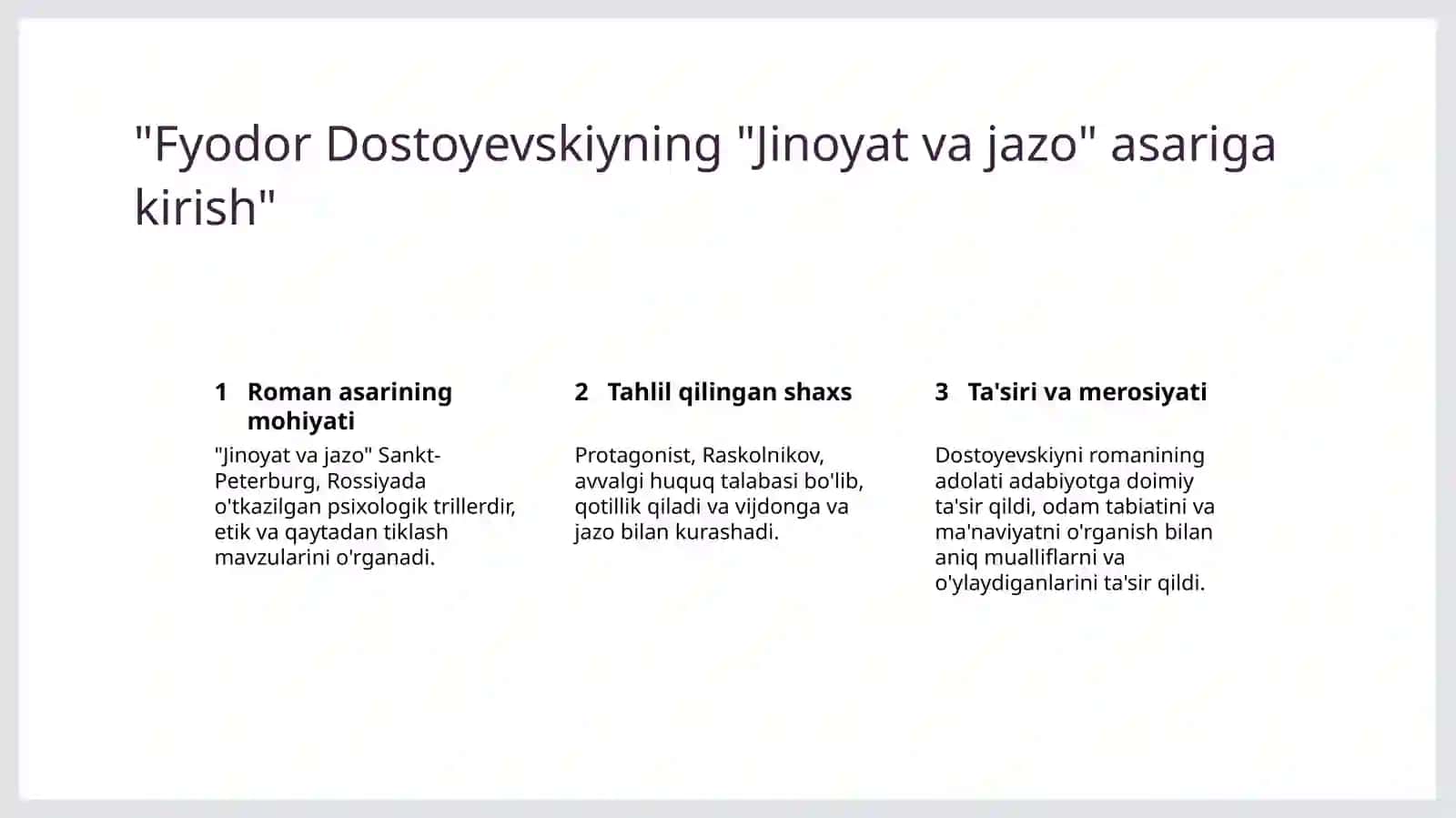 Fyodor dostoyeviskiyning jinoyat va jazo  asarida inson va tabiat talqini 2
