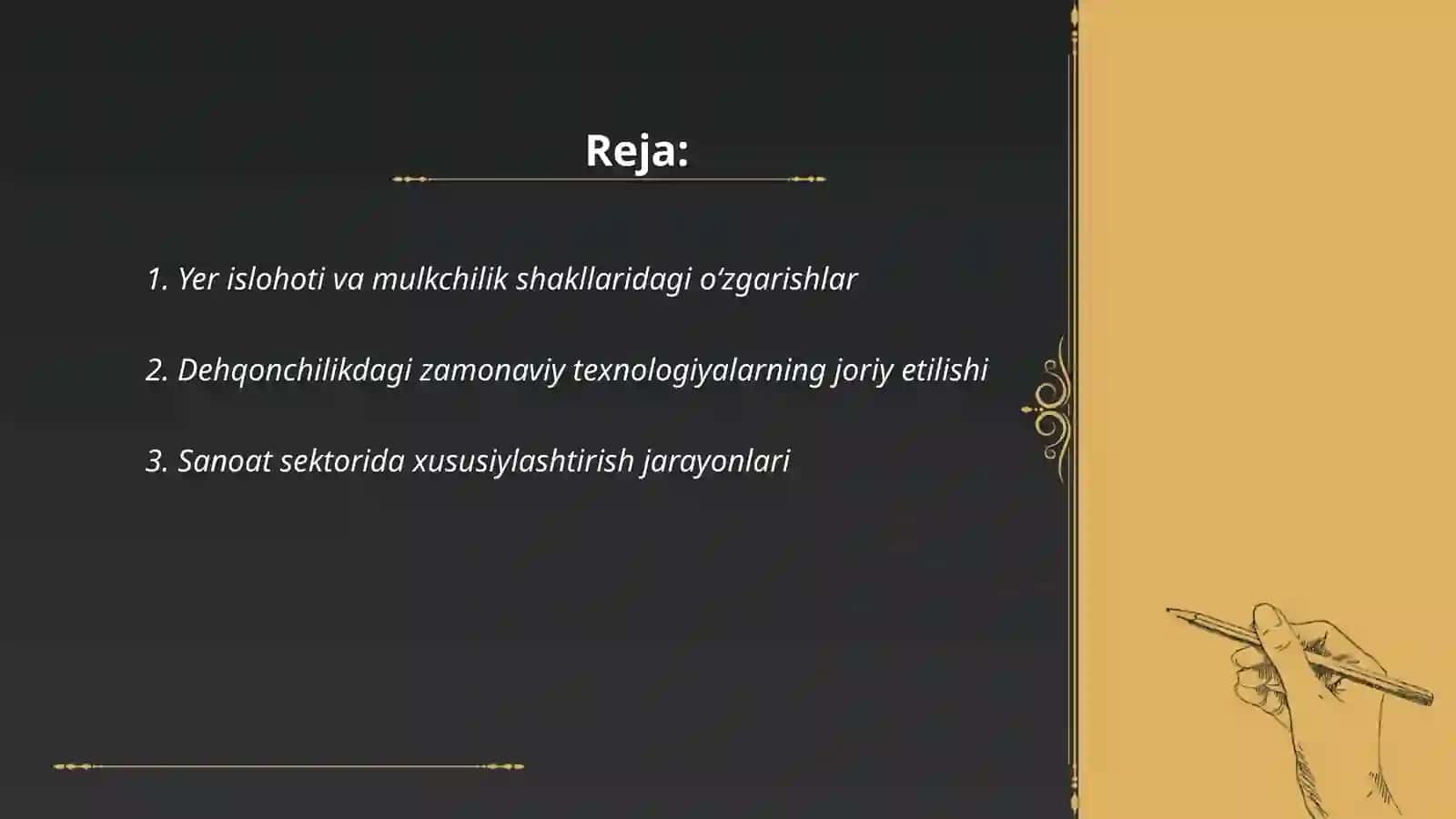 Mustaqillik yillarida qishloq xoʻjaligi va sanoat sohasidagi oʻzgarishlar 2