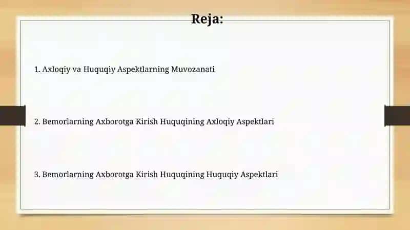 Bemorlarning maʼlumot olish masalasining etik-huquqiy jihatlari 2