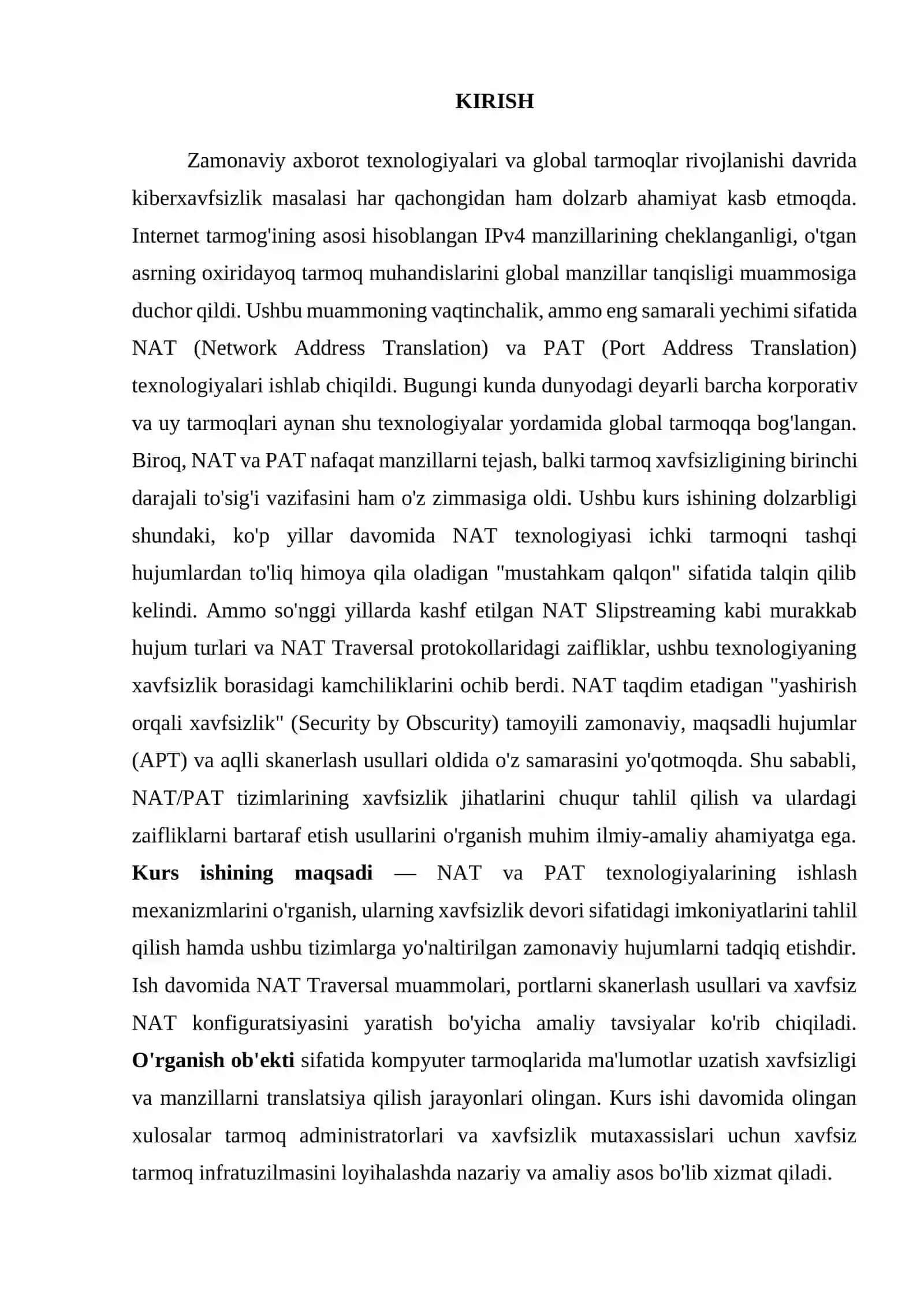 Kurs ishi rejasi 2