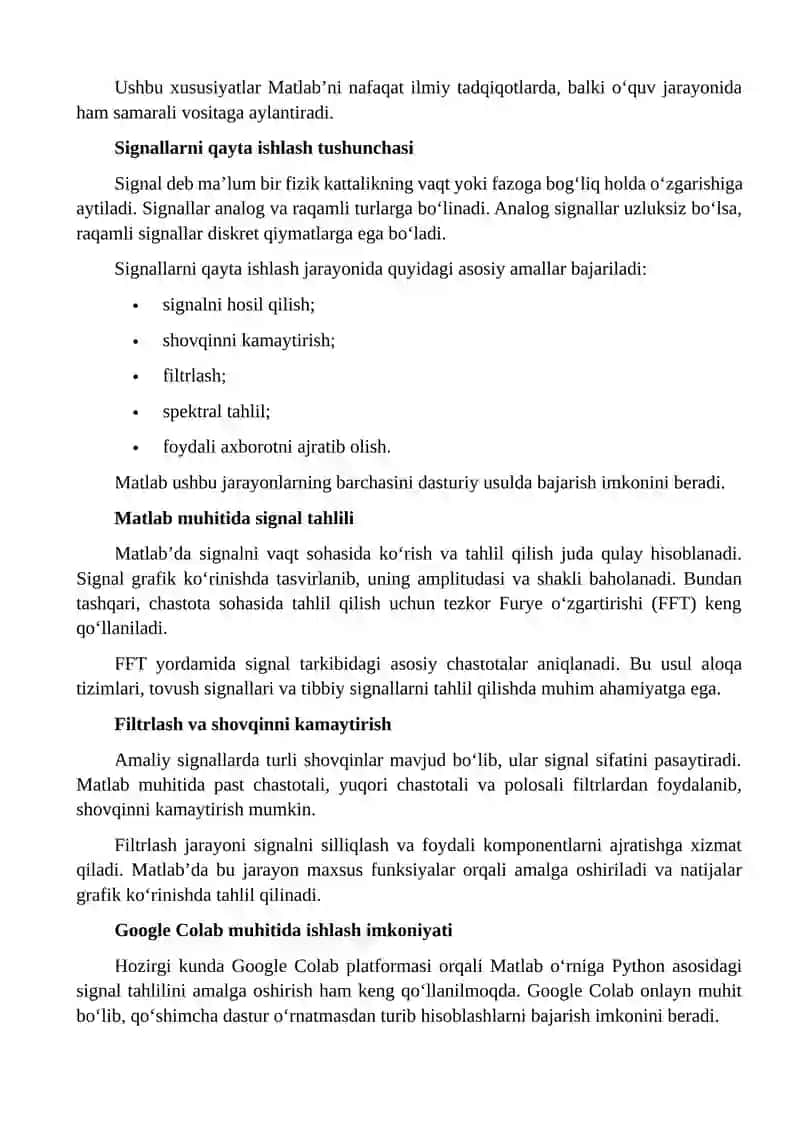 Matlab dasturi 2