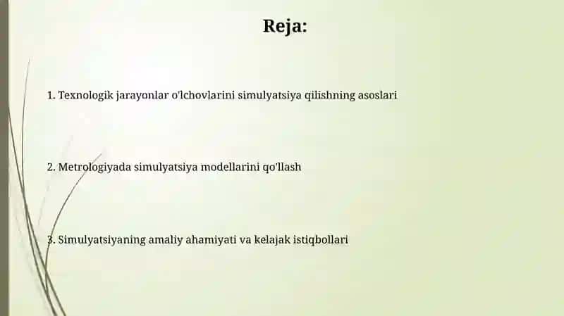 Texnologik jarayonlarda o‘lchashlarni laboratoriyada simulyatsiya qilish 2