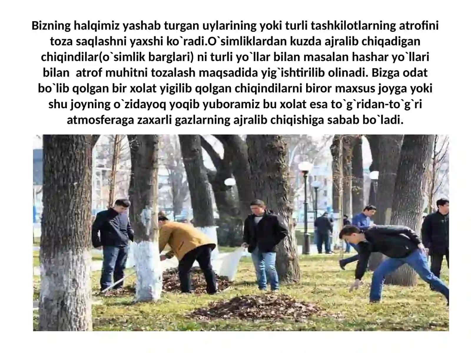 Eco Life jamoasining ekologik loyihasi 2