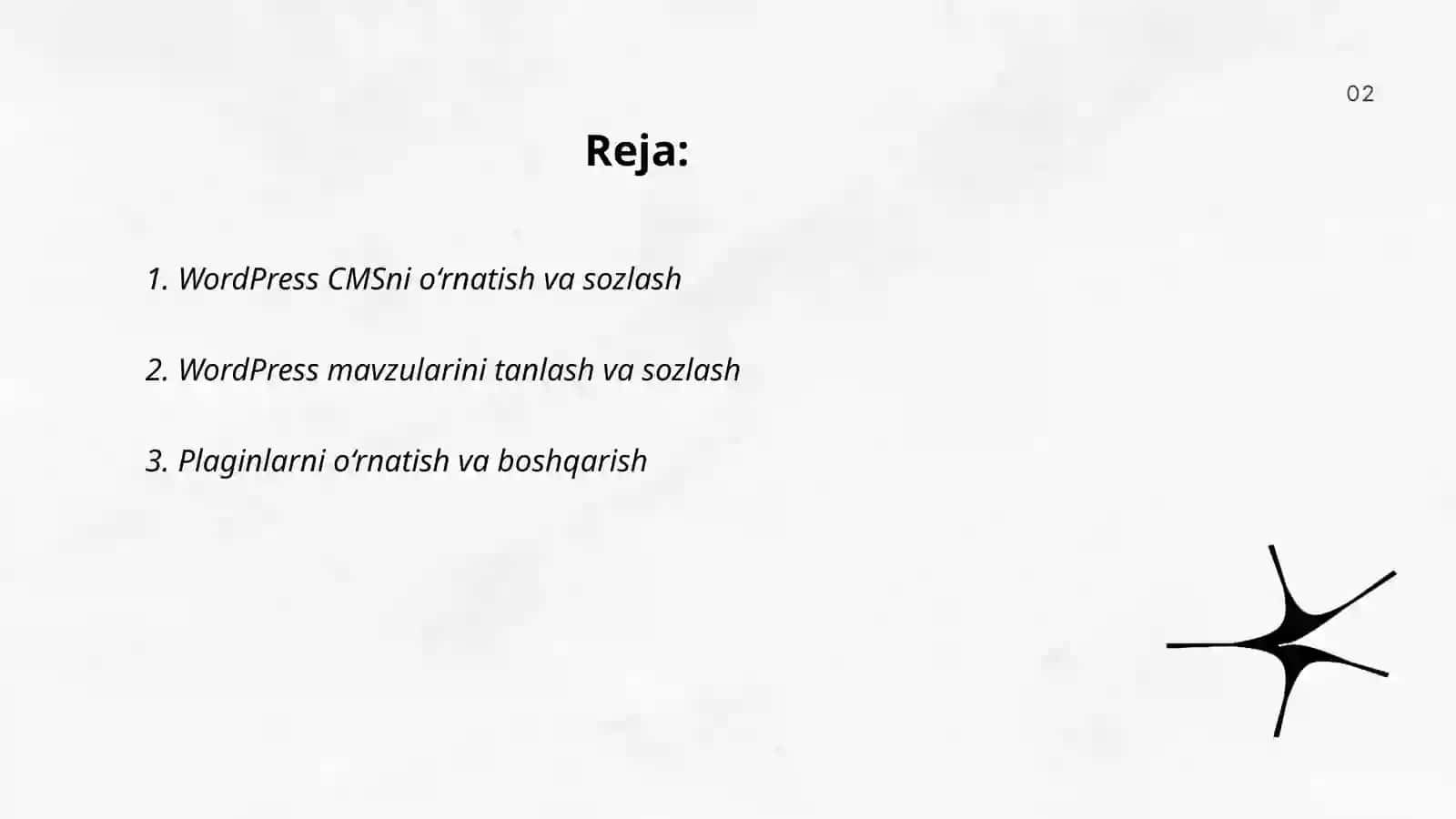WordPress CMSni o‘rnatish va sozlash 2