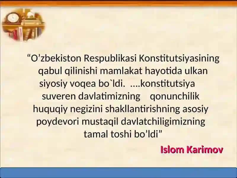 O’zbekiston Respublikasi Konstitutsiyasi 2