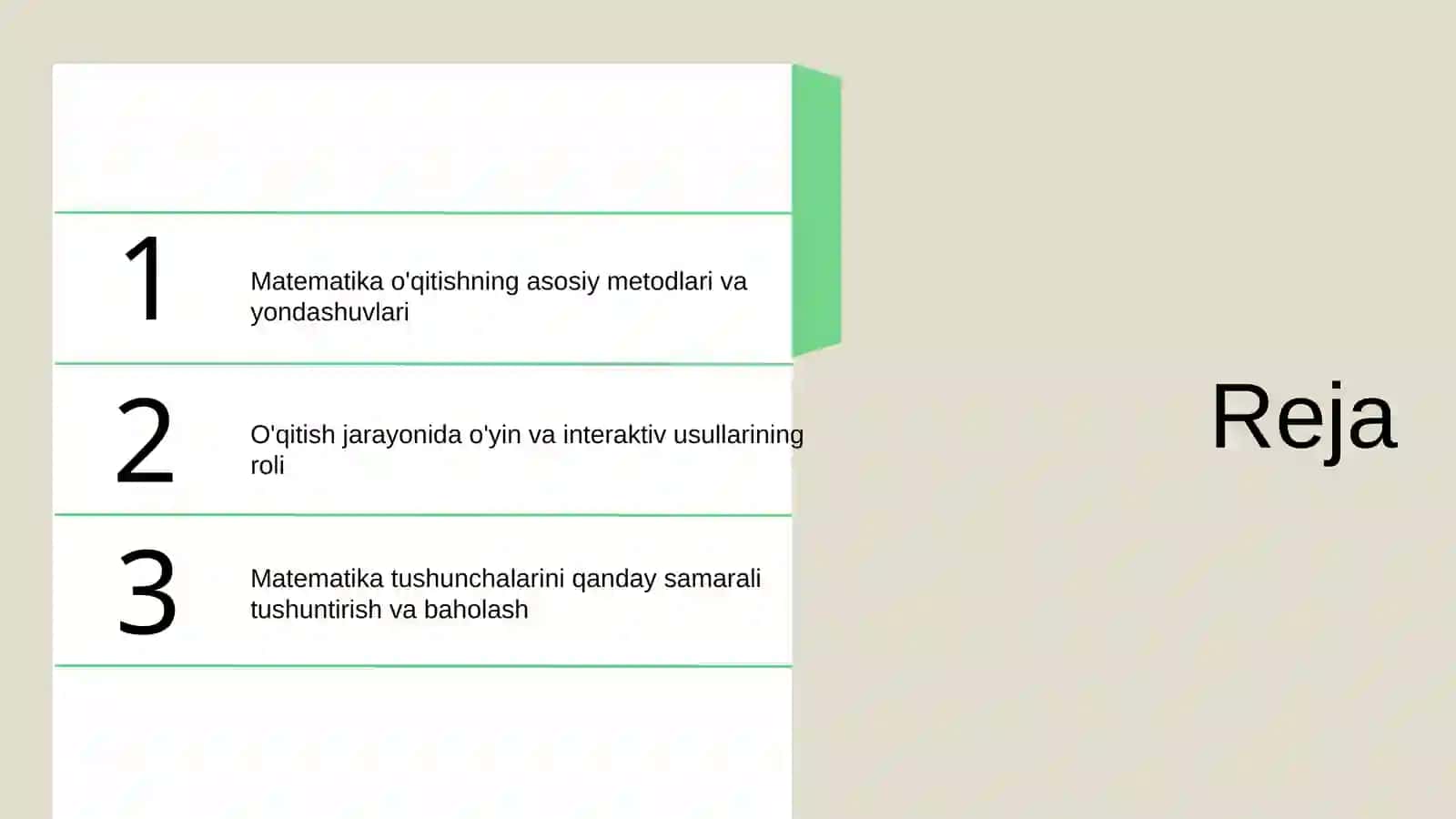 Boshlang'ich sinfda matematika o'qitish metodikasi fan sifatida 2