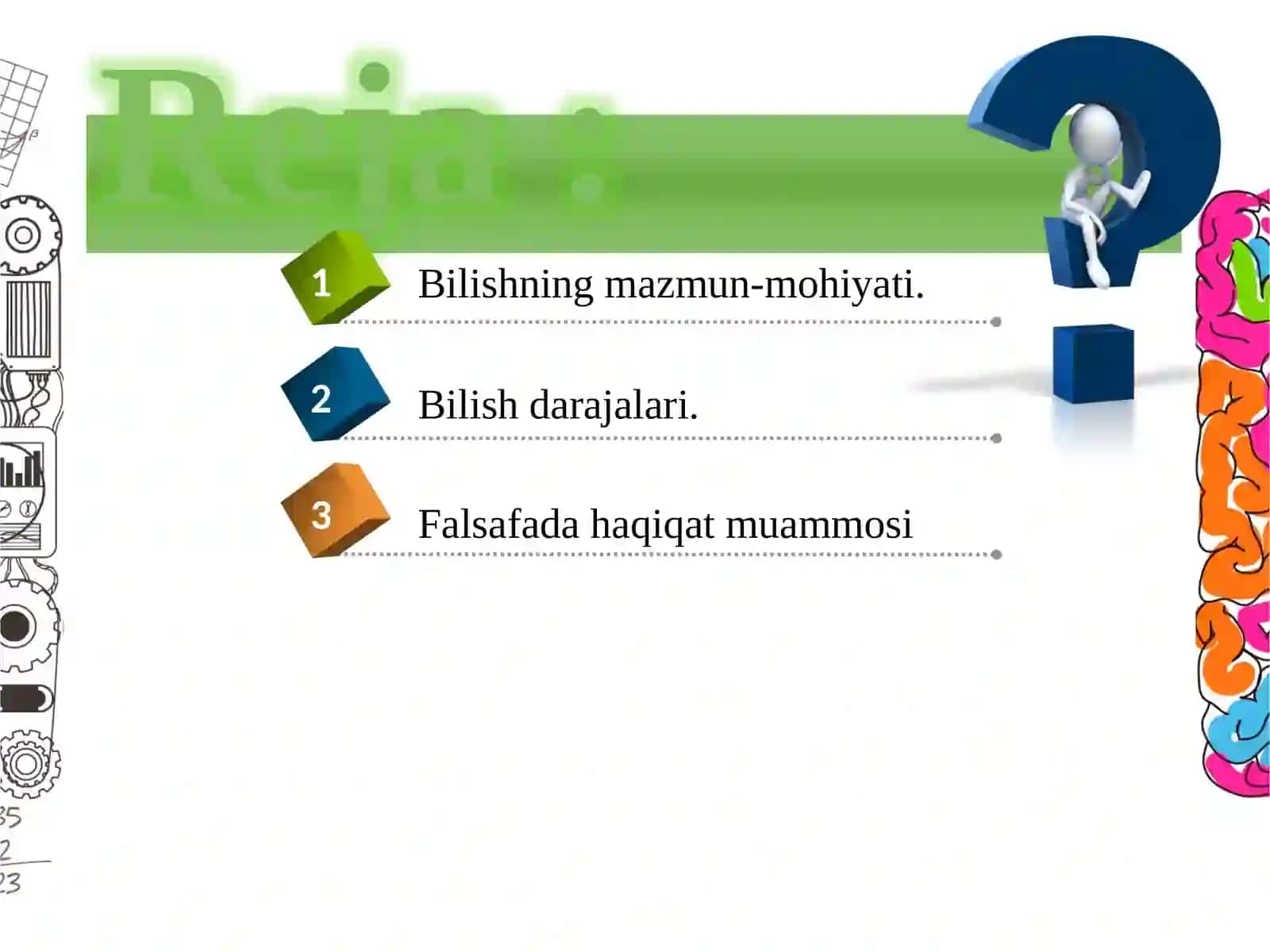 Bilishnazariyasi: asosiy muammolar i vayo’nalishlari 2