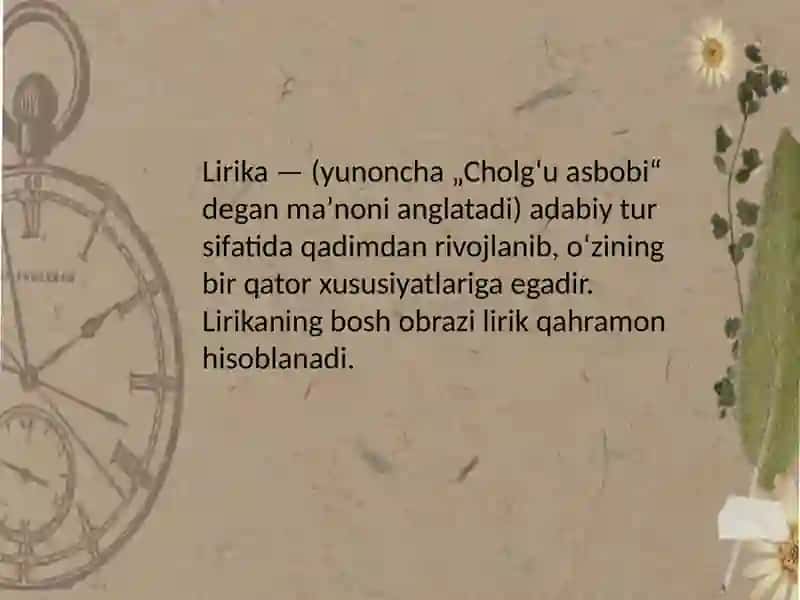 Lirikasarlarni tahlil qilish usullari 2