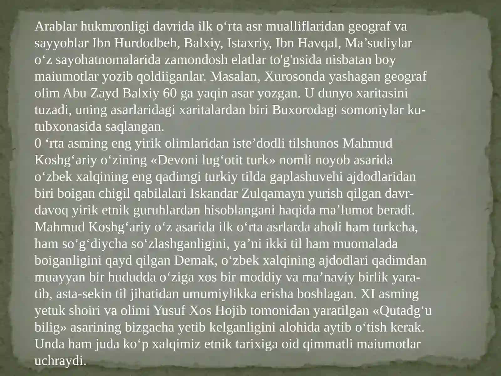 Tarixiy o‘lkashunoslik va turizmda etnografiyaning ahamiyati 2