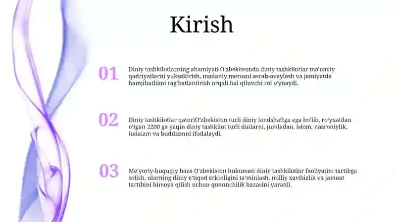 Oʻzbekistonda Faoliyat Yurituvchi Diniy Tashkilotlar 2