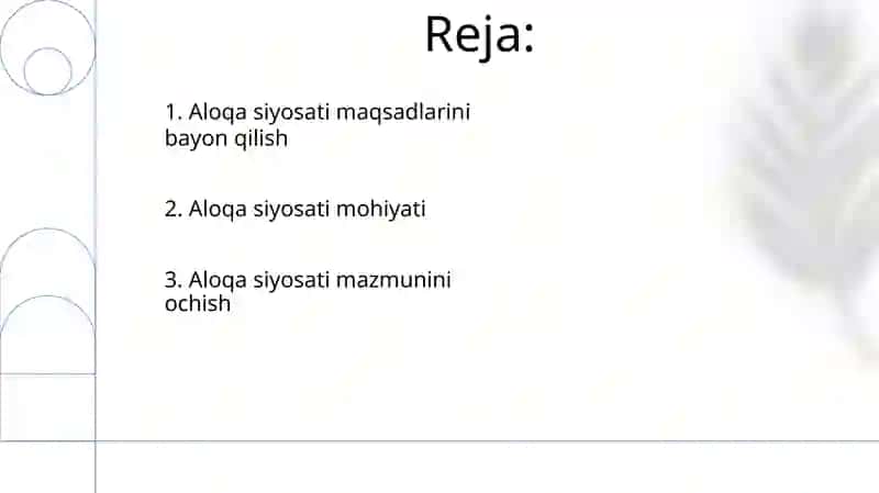 Kommunikatsiya siyosatining mohiyati mazmuni va maqsadlari 2