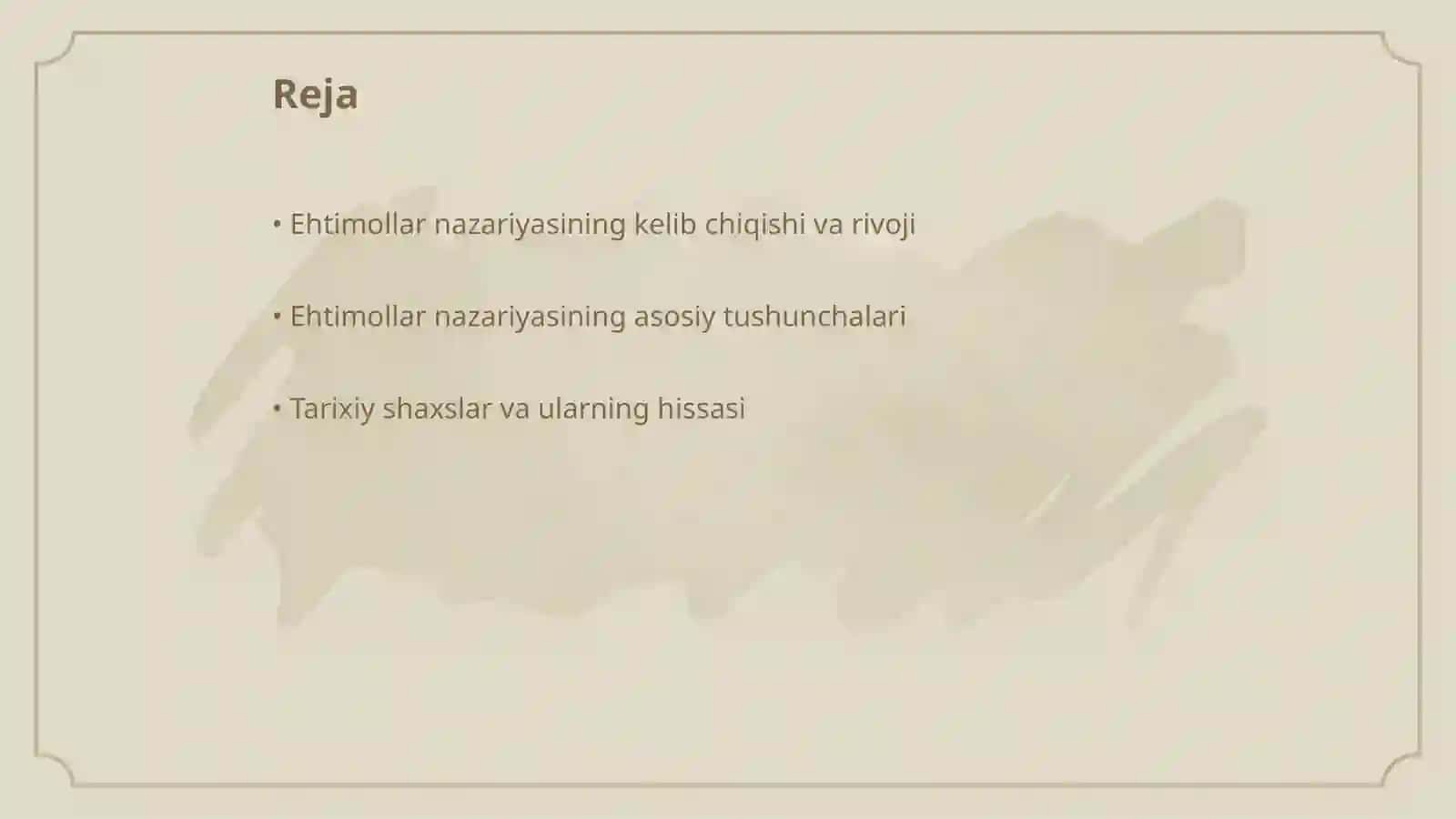 Ehtimollar Nazariyasi Rivojlanishi 2