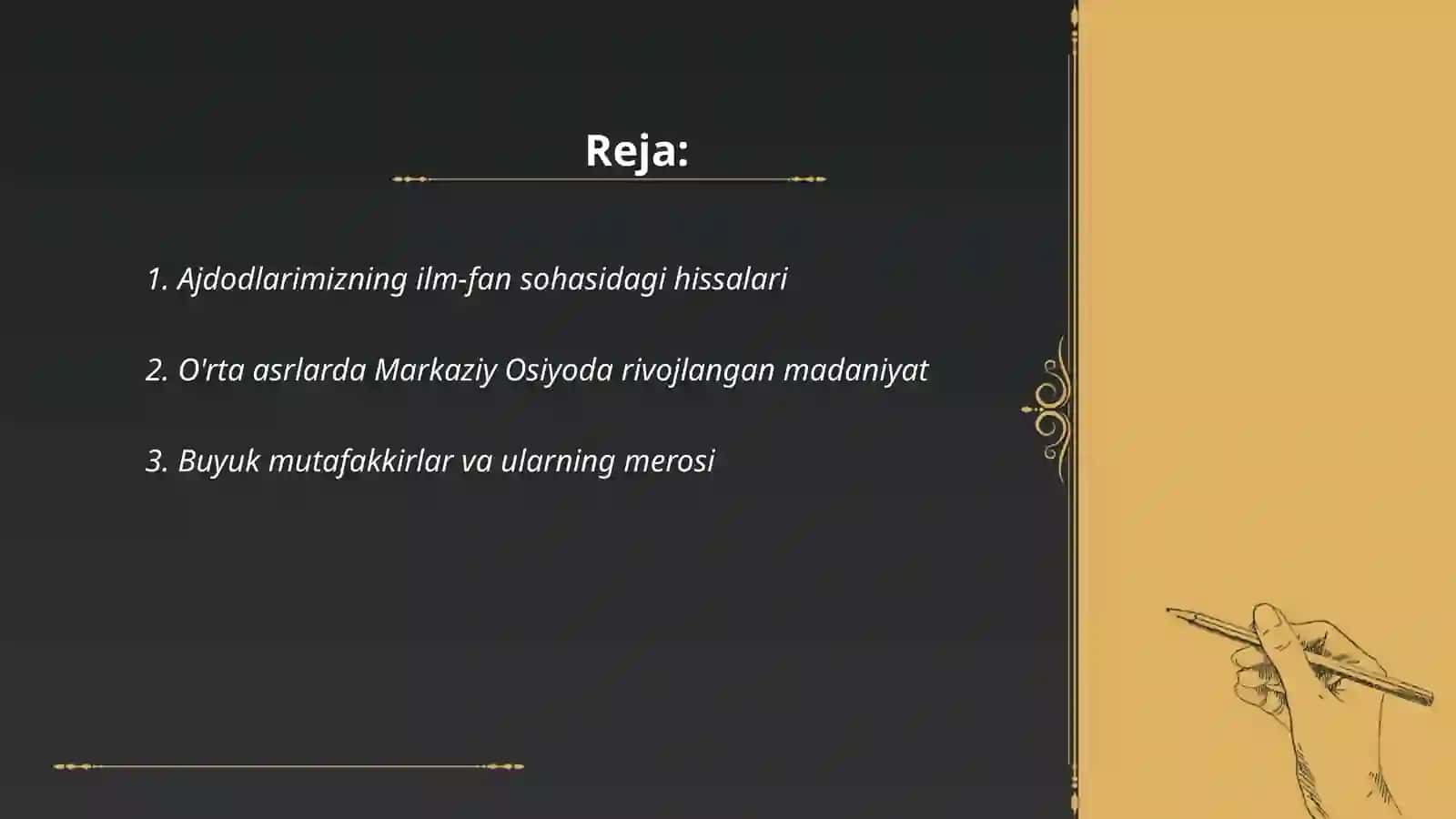 Ajdodlarimizning ilm-fan sohasidagi hissalari 2