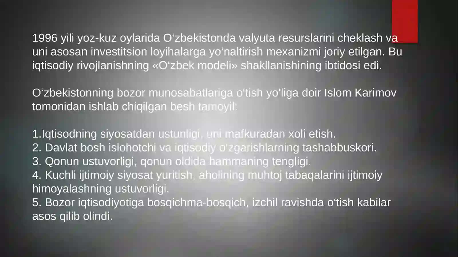 O‘zbekistonda bozor munosabatlari 2