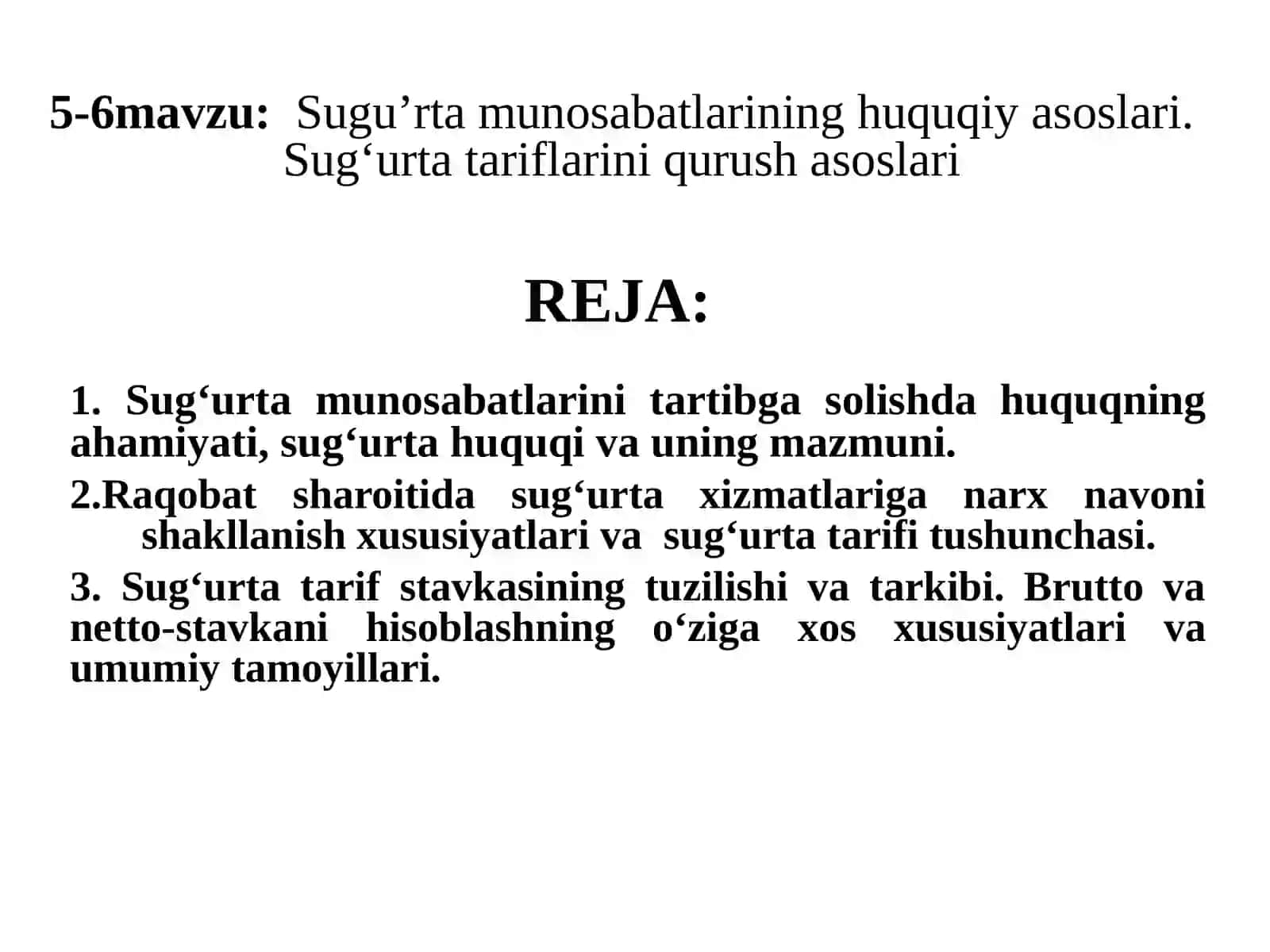 Sug‘urtamunosabatlarining huquqiy asoslari 2