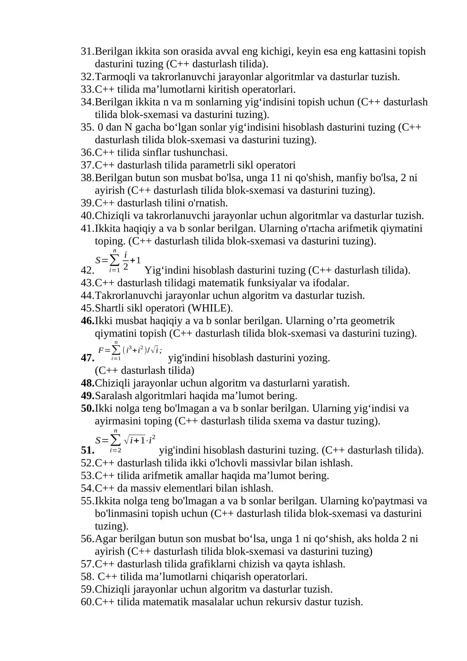 C++ dasturlash tili haqida umumiy ma’lumot 2
