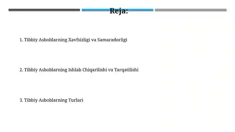 Tibbiy Asboblarning Ta'rifi 2