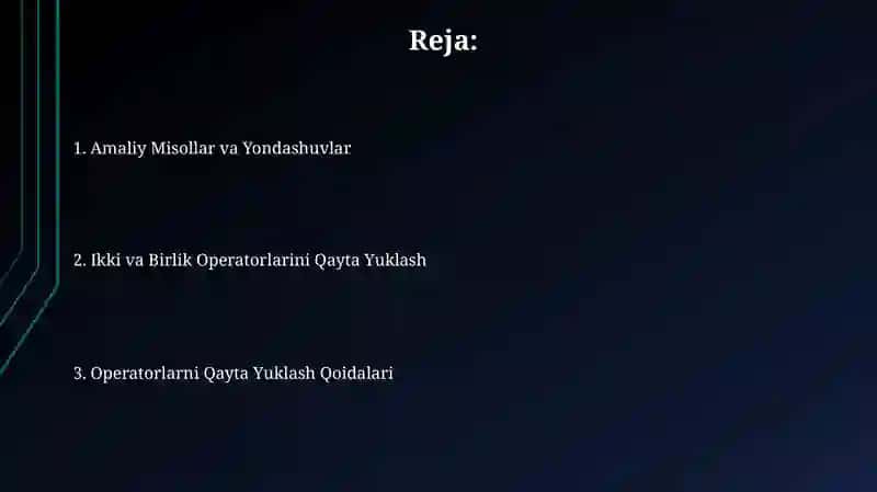 Qayta yuklash qoidalari 2