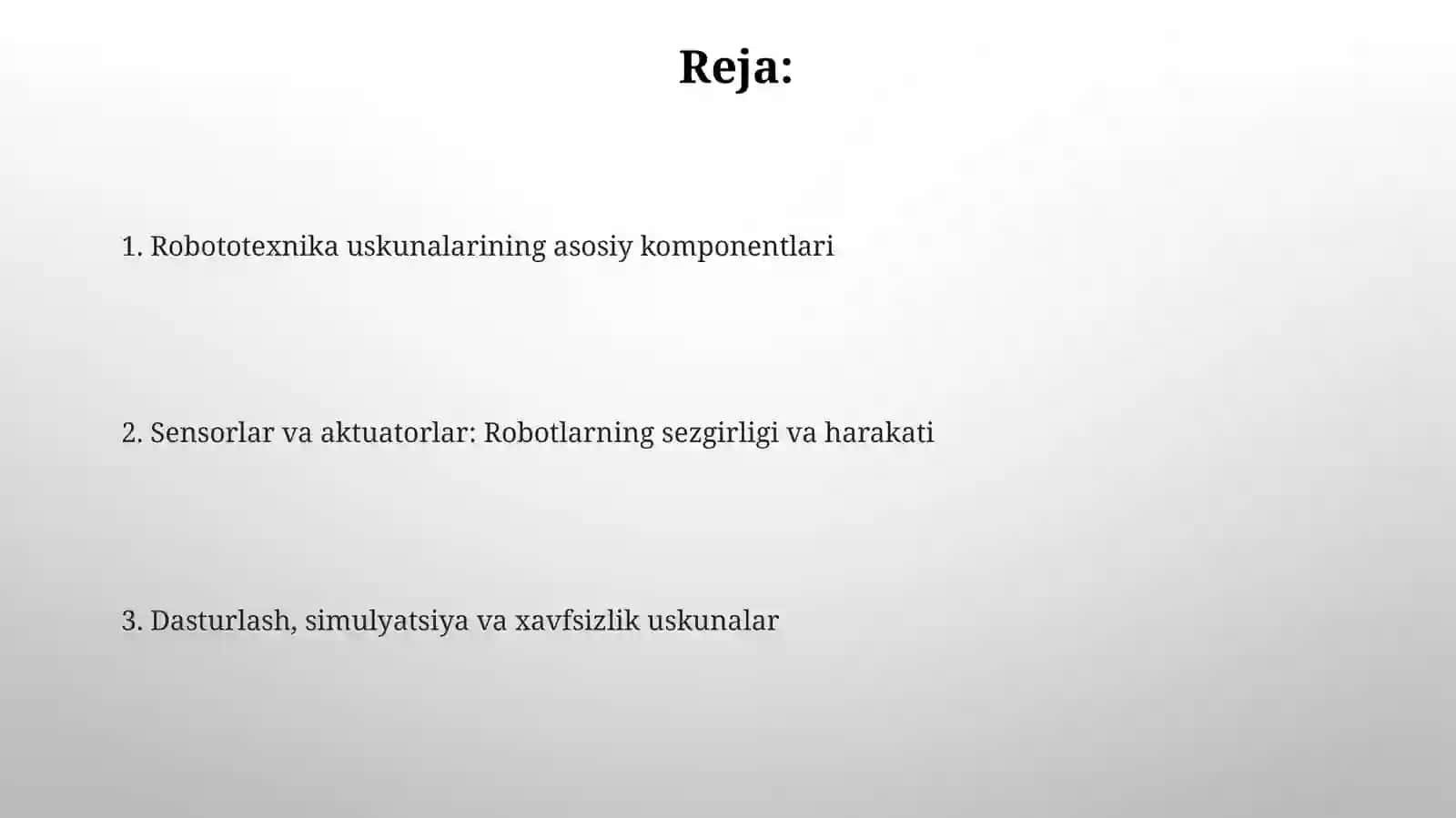 Robototexnikada qo'laniladigan jihozlar 2