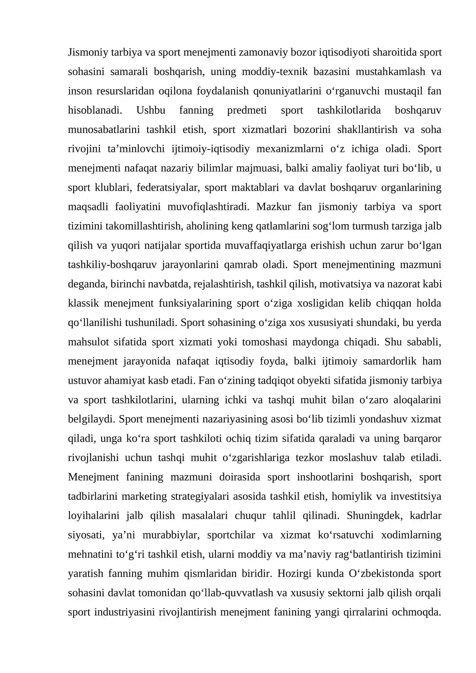 Jismoniy tarbiya va sportni boshqarish fanining maqsadi hamda vazifalari 2