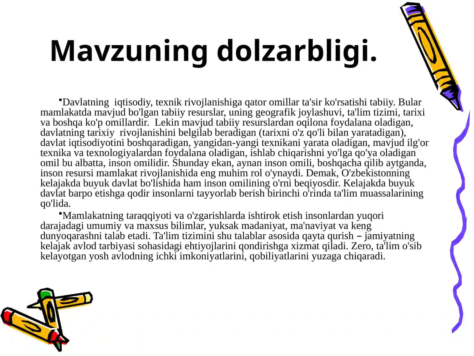Bo’lajak o'qituvchilarni  pedagogik kasbga ijodiy munosabatni tarbiyalash mavzusida tayyorlagan 2