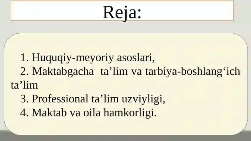 Maktabgacha ta'lim va boshlang'ich ta'lim 2