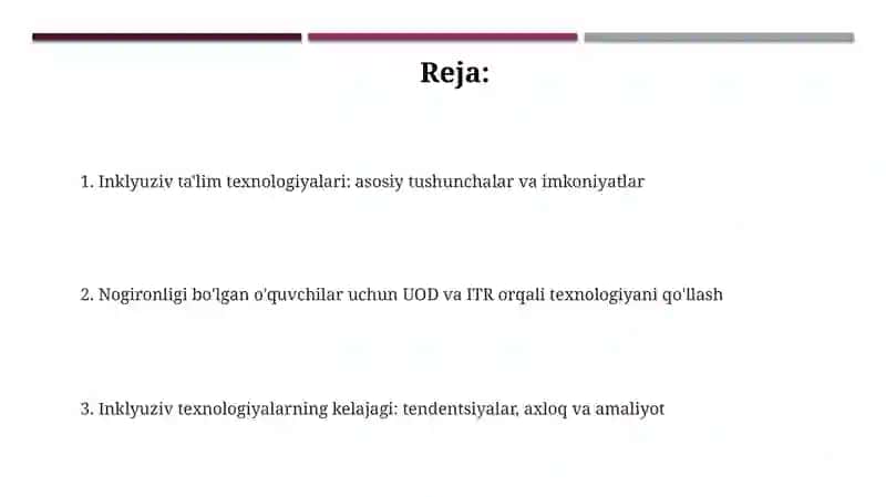 Inklyuziv ta'lim texnologiyasi 2