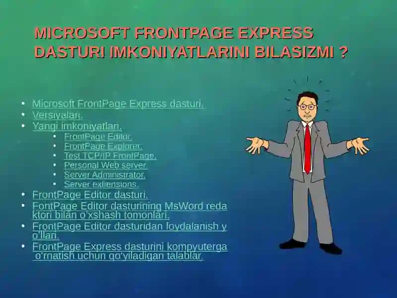 Microsoft FrontPage Express 2