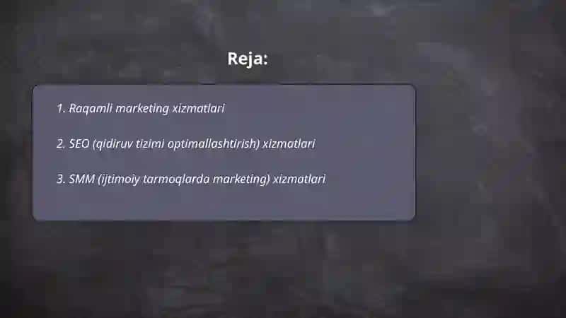 Raqamli marketing xizmatlari 2