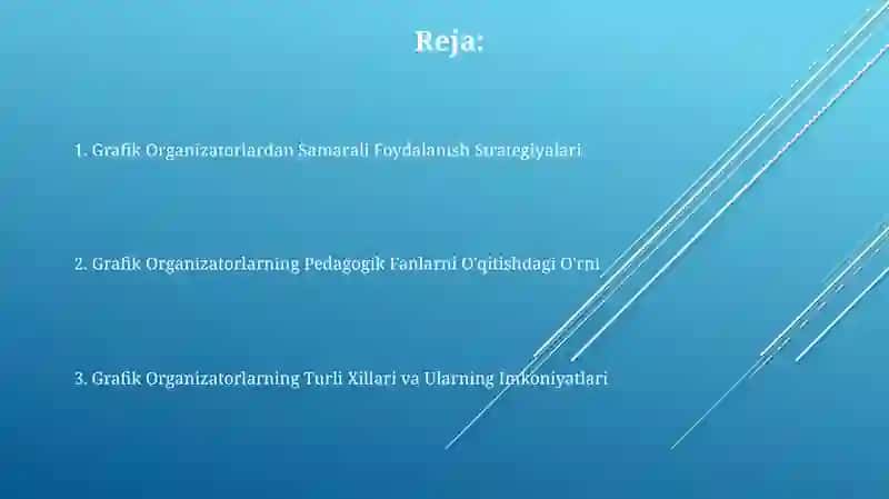 Grafik Organizatorlarning Pedagogik Fanlarni O'qitishdagi O'rni 2