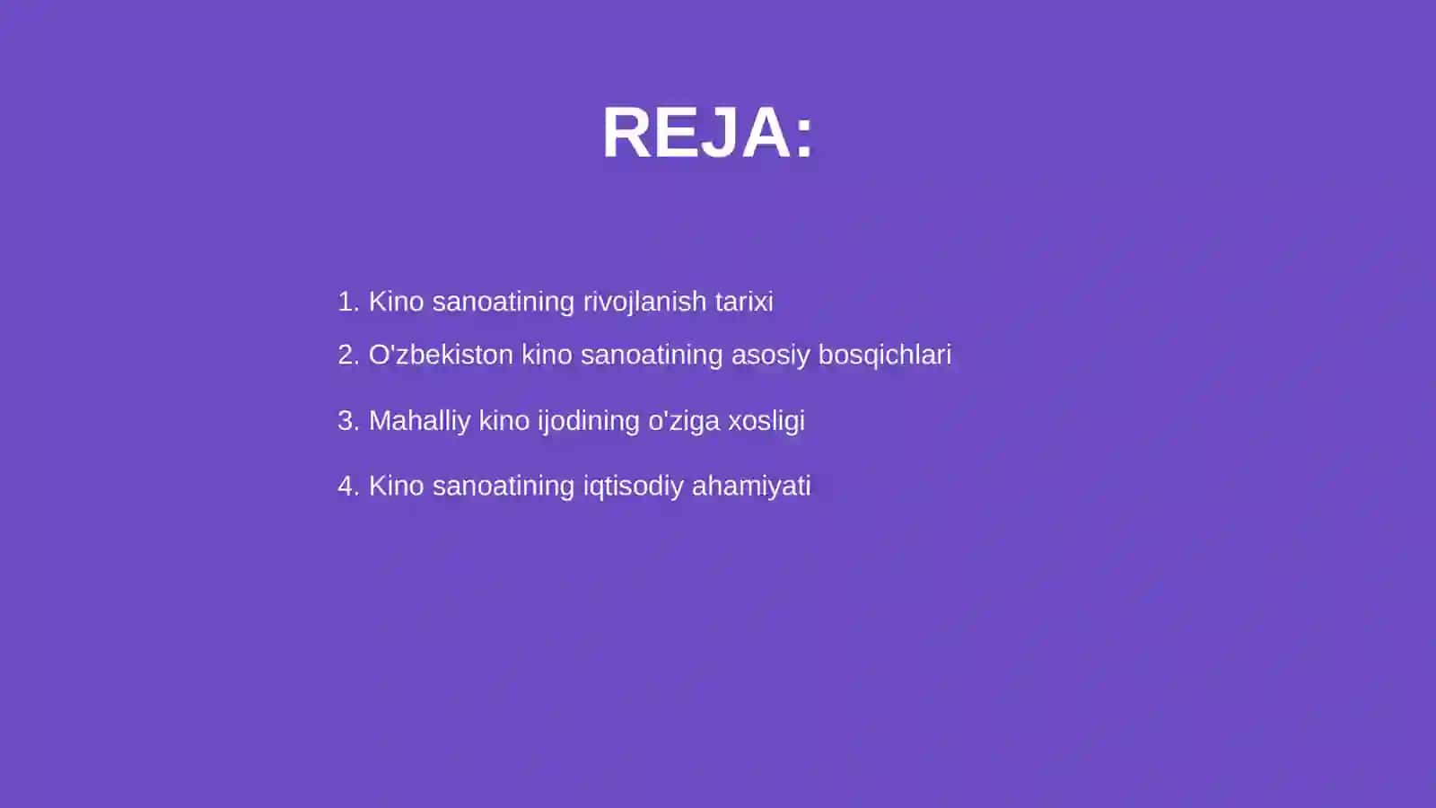 Kino sanoati kino sanoatining rivojlanishi va uning madaniyati oʻrni 2