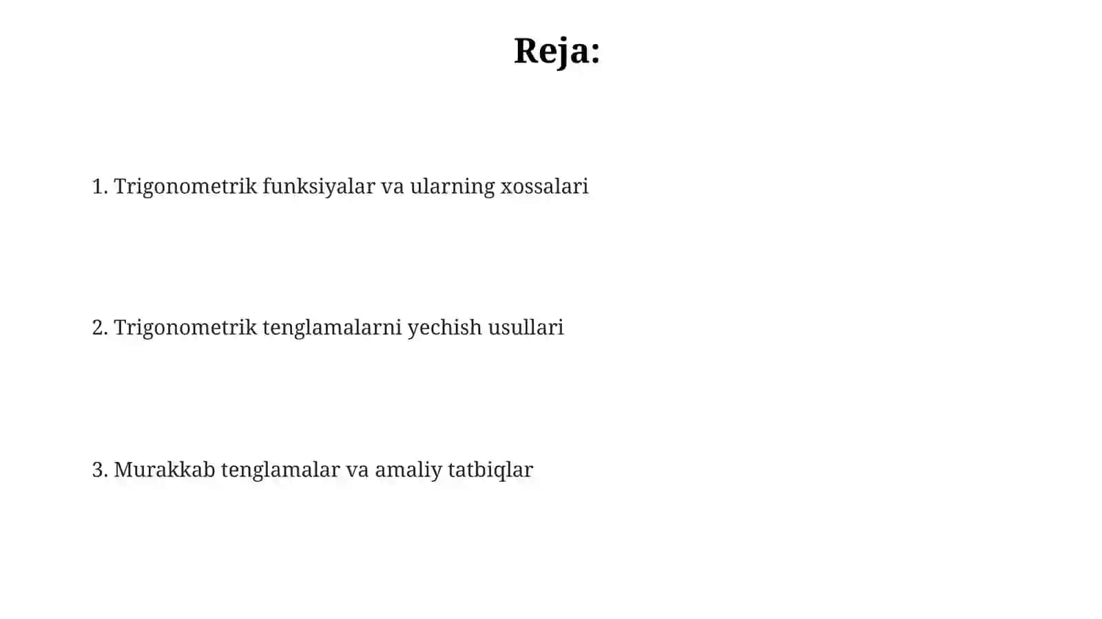 Trigonometrik tenglamalar 2