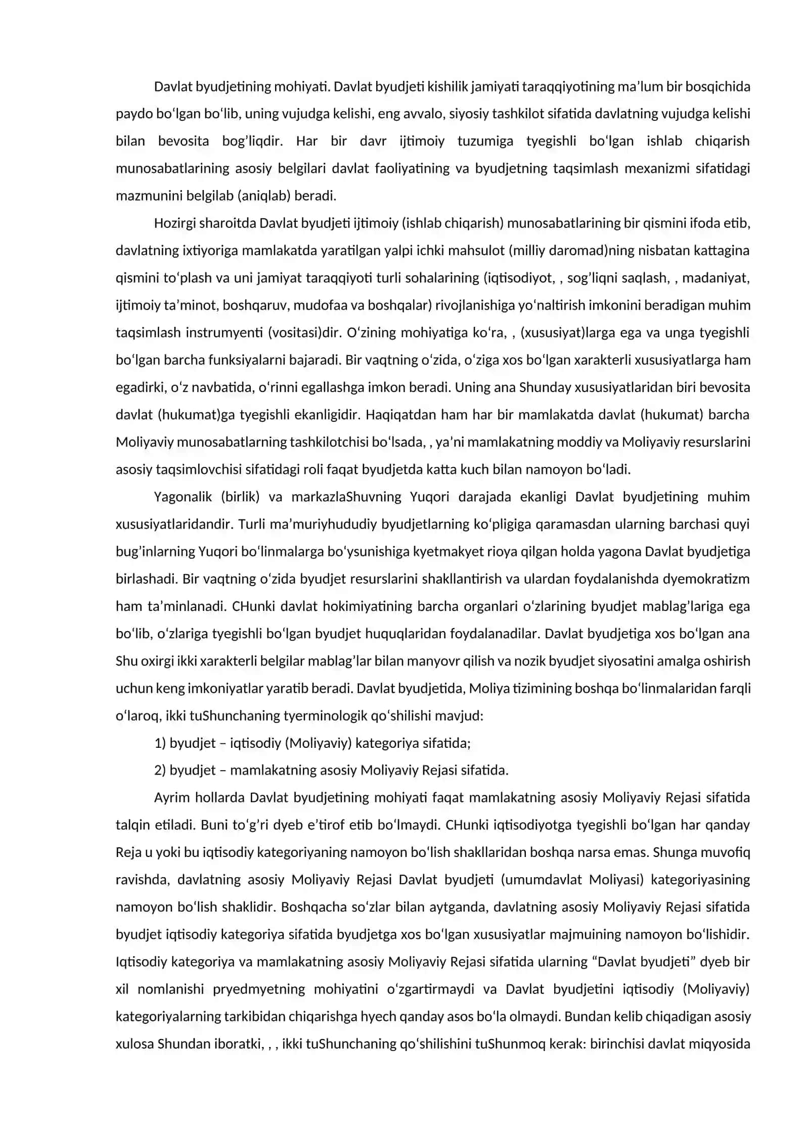 Davlat budjeti tarkibi va uni takomillashtirish yo‘llari 2