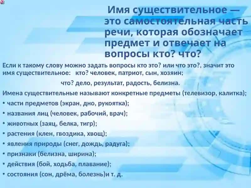 Имя существительное 2