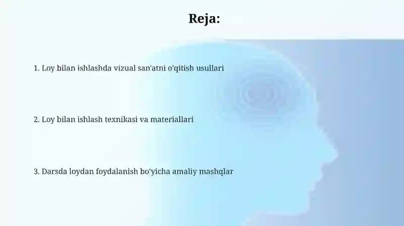 Tasviriy faoliyatga oʻrgatish metodikasi da loy ishi 2