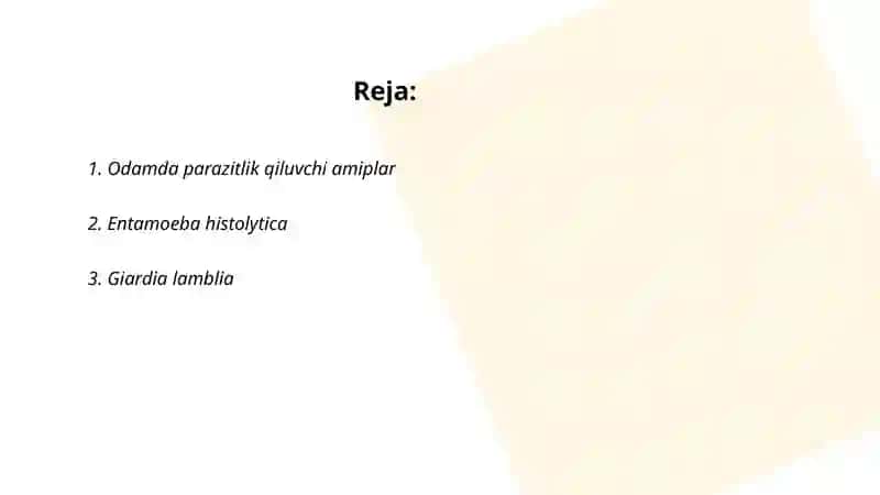 Odamda parazitlik qiluvchi sodda hayvonlar 2