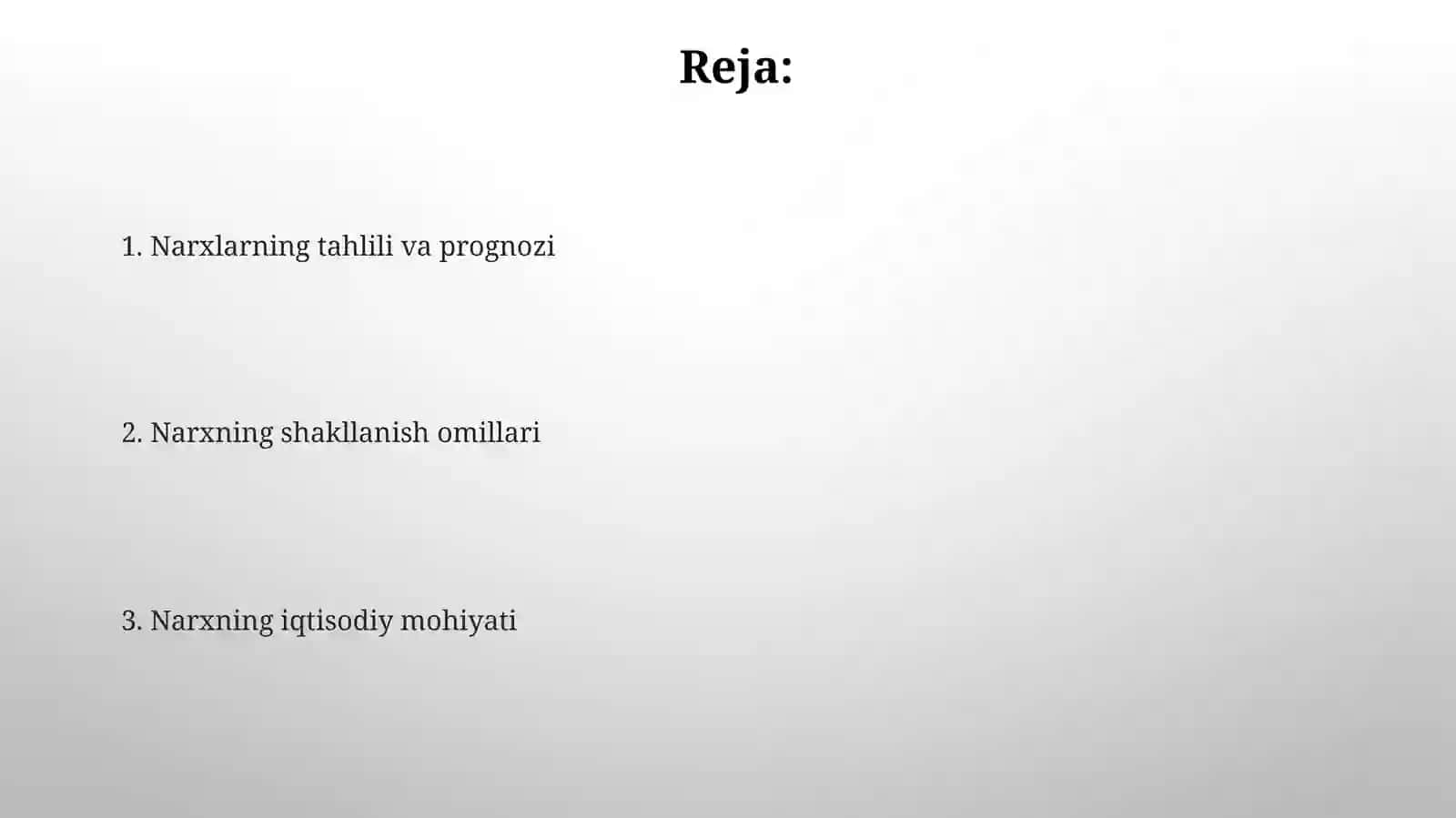 Narxning mohiyati va uning shakllanish xususiyatlari 2