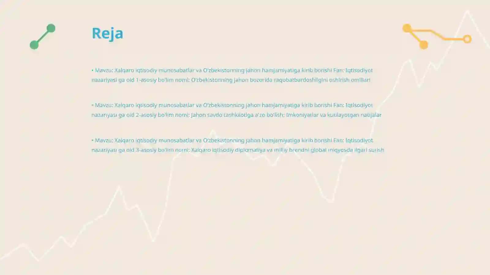 Xalqaro iqtisodiy munosabatlar va Oʻzbekistonning jahon hamjamiyatiga kirib borishi 2