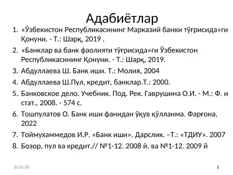 KREDITLASH JARAYONLARI VA ULARNING BOSQICHLARI 2