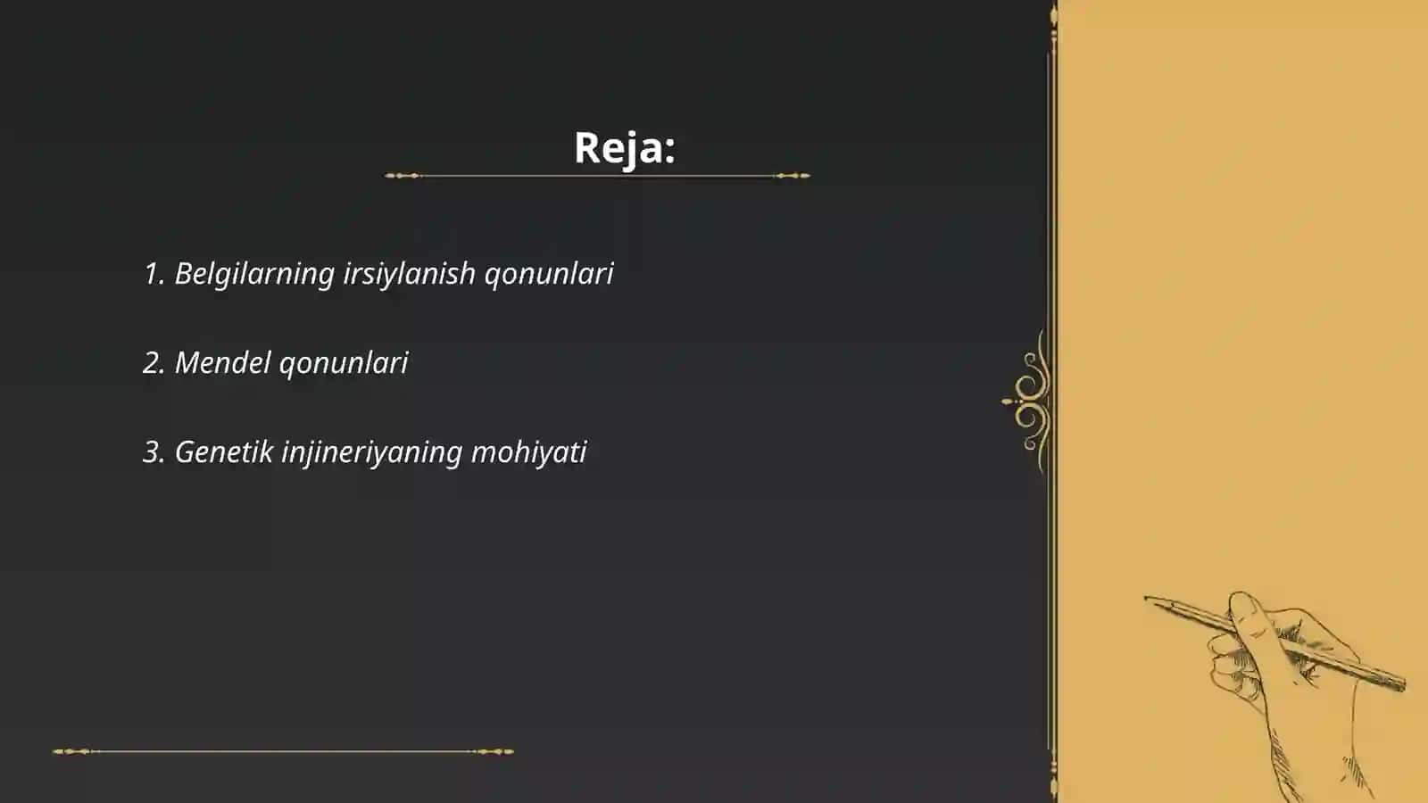 Belgilarning irsiylanish qonunlari 2