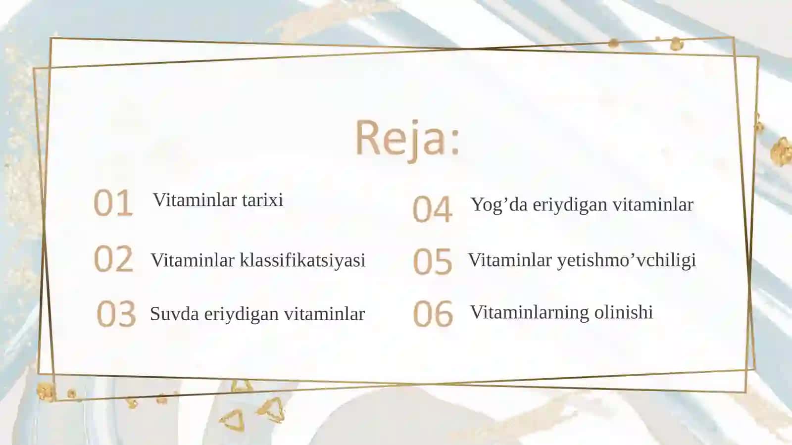 Bguruh vitaminlar va ularning ovqatlanishdagi o'rmi 2