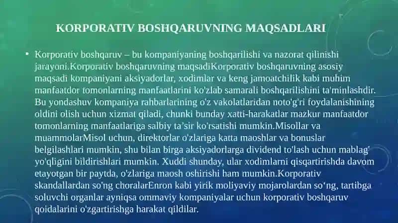 KORPORATIV BOSHQARUV 2
