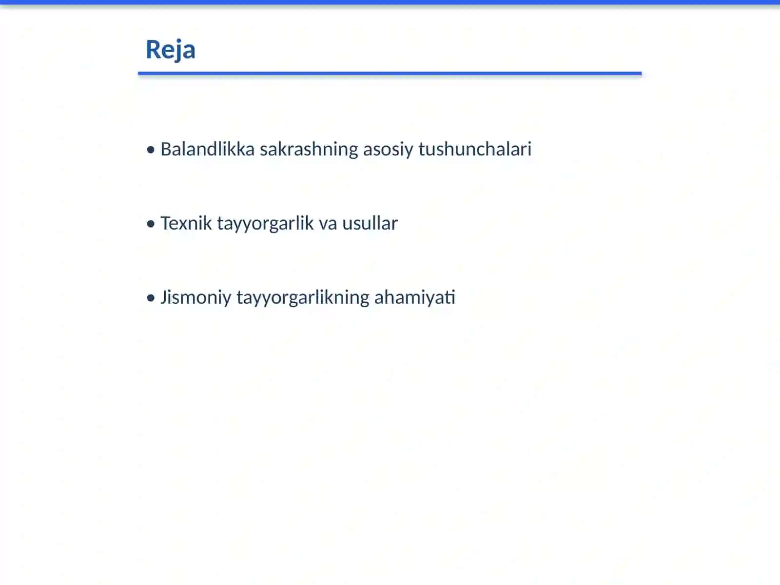 Balandlikka sakrash texnikasi 2
