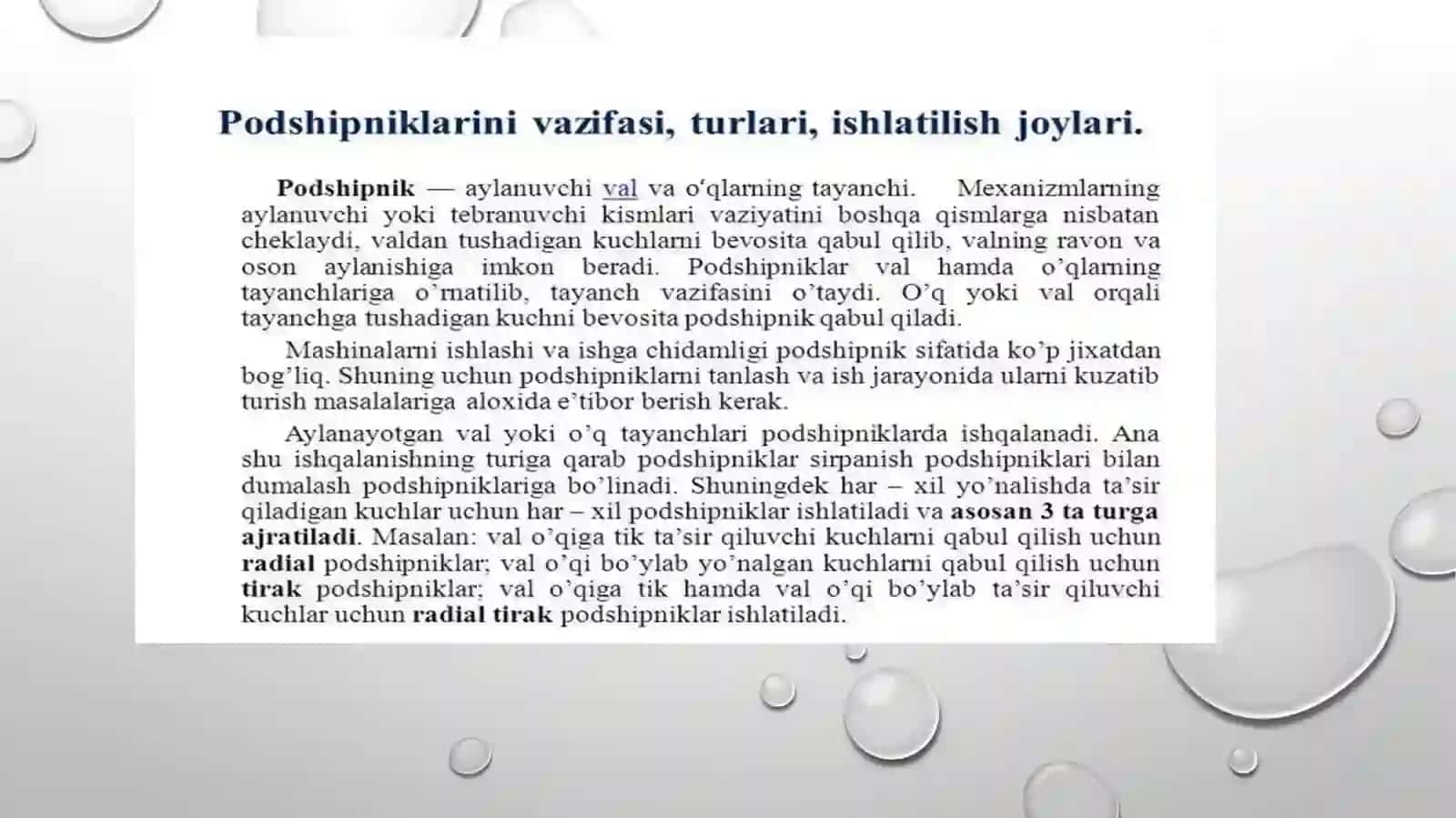 Muslimbek FOZILOVNING AMALIY MEHANIKA FANIDAN QAYTA O’ZLASHTIRISH TAQDIMOTI 2