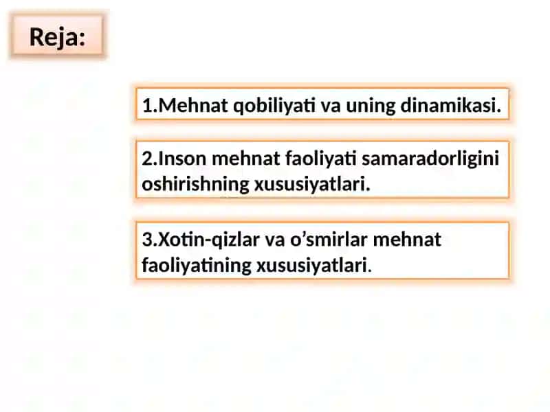Insonni mehnat faoliyatining fiziologik, gigienik asoslari 2